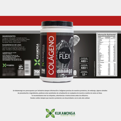 Colágeno Hidrolizado, Glucosamina Y Condroitina | 700g | Sal Arándano