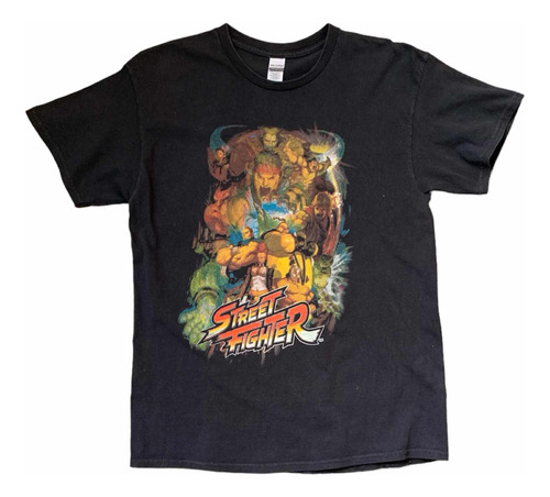 Playera Street Fighter Tm Talla L Big Print Snes Familycom (Usado)