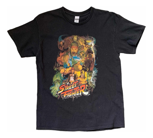 Playera Street Fighter Tm Talla L Big Print Snes Familycom