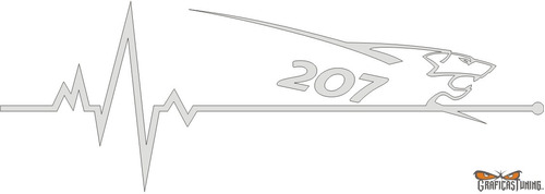 Calco Peugeot 207 En Mi Sangre 20 X 7 Cm - Graficastuning 