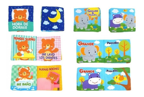 Mini Librito Didáctico Para Bebe De Tela Libro Didáctico 