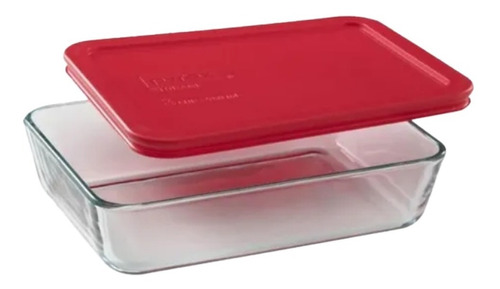 Fuente Hermetico Pyrex 750cc Vidrio 19cm Tapa Importado