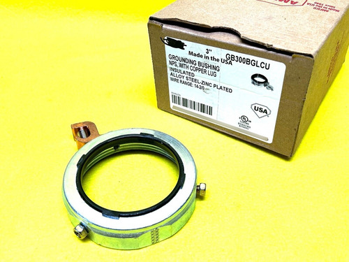 American Fittings 3 Npt Grounding Bushing Insulated Gb3 Nnp