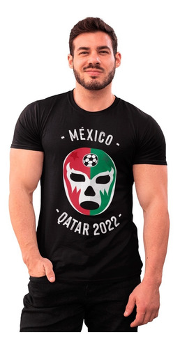 Playera Mundial - Lucha Libre - Máscara- México - Qatar 2022