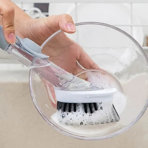 Imagen 6 de 7 de Cepillo Con Dispensador Lavaloza Limpieza Platos Escobilla