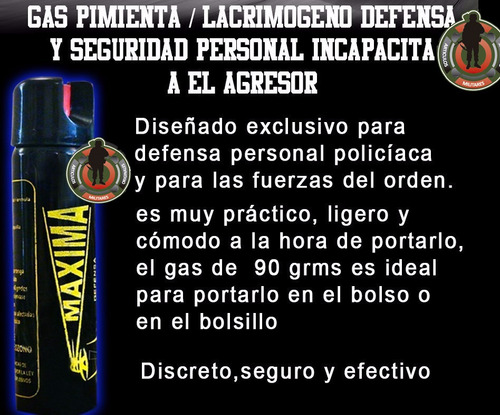 Imagen 6 de 7 de Gas Pimienta Lacrimogeno 135 Gramos Paquete De 6 Piezas