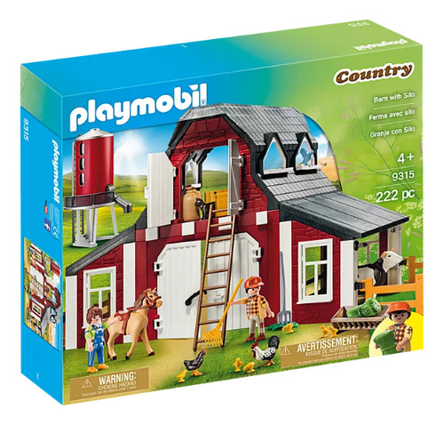 Figura Armable Playmobil Granja Con Silo 222 Piezas