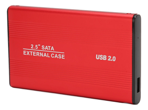 Disco Duro Externo Usb2.0 Rojo Rojo Delgado De 2,5 Pulgadas