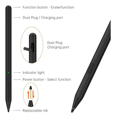 Lapiz Optico Usi 2.0 Con Borrador De Cola, Recargable