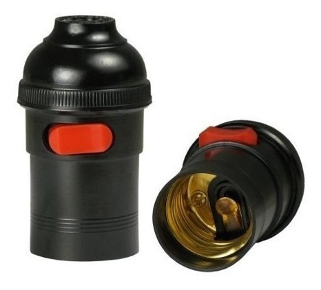 Soquete Para Abajur Lustre Bocal C/ Rosca E27 E Chave 6 Peça