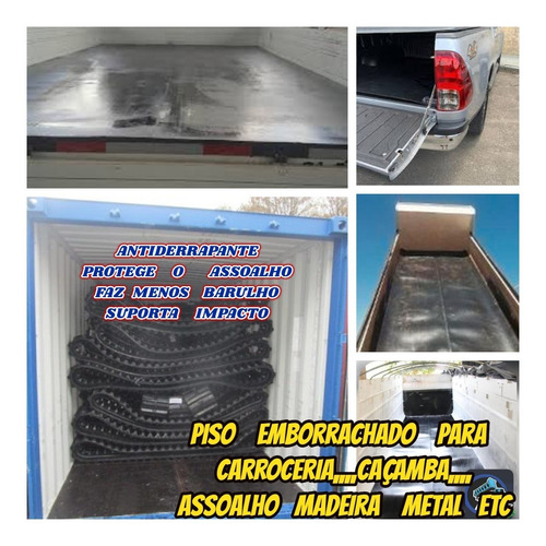 Piso Emborrachado 4mm P/forrar Caçamba Rolo Com 4.60x1.00mt 