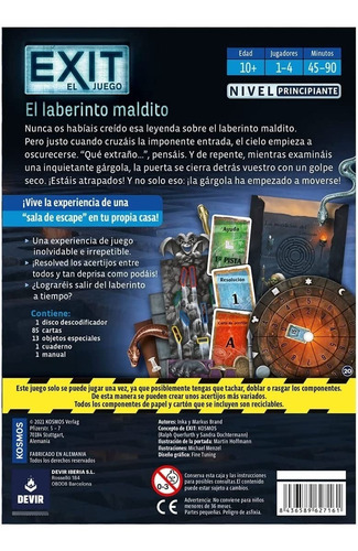 Exit 19 Laberinto Maldito Juego De Mesa En Español - Devir