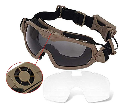 Hanstrong Gear Airsoft Goggles Anti Fog With Fan And Interch