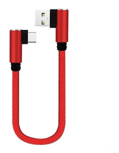 Cable Corto Usb A Tipo-c 90º L 25cm Carga Rapida Y Datos Qc