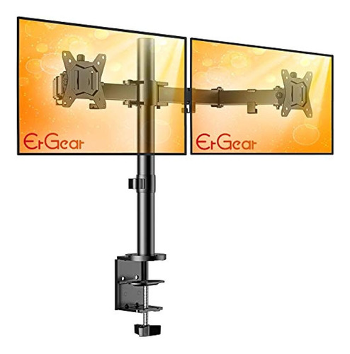 Ergear, Soporte Para Dos Monitores De 17-32  , Brazos De Suj