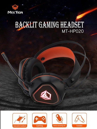 Imagen 7 de 7 de Auricular Meetion Gamer Con Micrófono Para Ps4 Pc Y Consolas