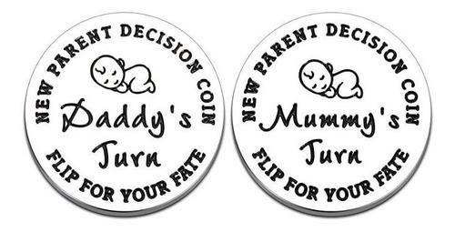 Fun New Parents Decision Coin, New Mom Dad Gifts For Women .