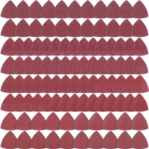 100 Piezas De Papel De Lija Triangular