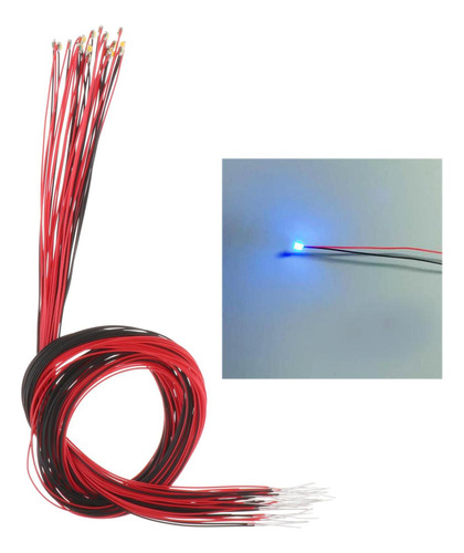 20 Cables Micro Litz Azul 30 Centimetros Azul 30 Centimetros