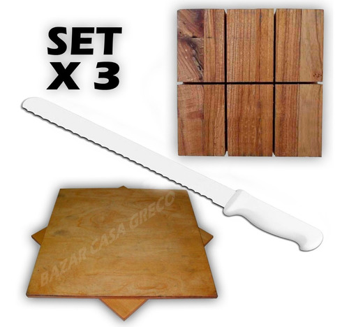 Set Sandwiches Pan De Miga Taco + Base Giratoria + Cuchillo