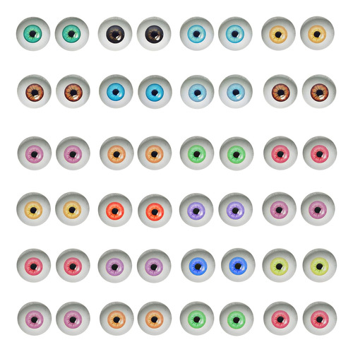 50 Pares De Ojos Humanos De Cristal De 10 Mm Para Muñecas