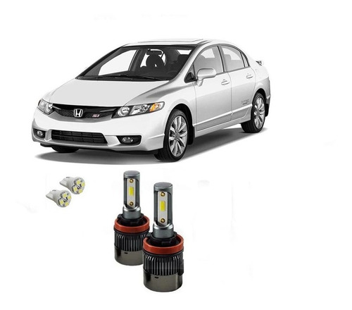 Lampada Super Led Plus Farol Baixo New Civic 2012 2013 2014 