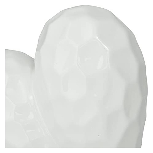 Escultura De Corazón De Porcelana, 8 'x 4' X 8 ', Blan...