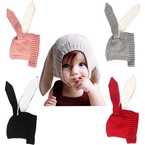 Gorro De Conejito Tejido Para Niños.