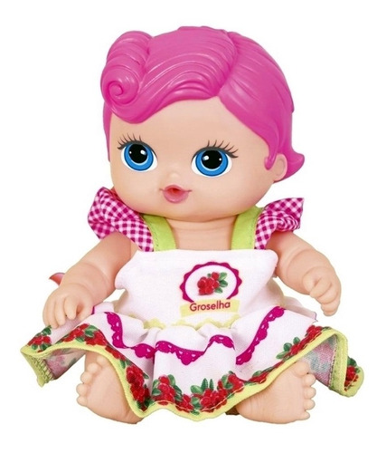 Boneca Bebê Coleção Boneca Frutinhas Groselha - Cotiplas 