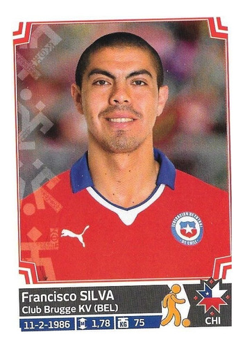 Lámina Album Copa America Chile 2015 Francisco Silva Recicla