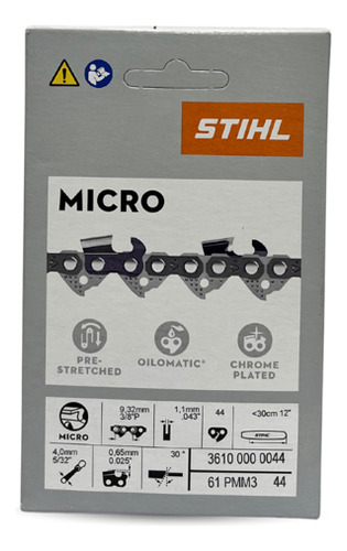 Corrente Pmm3 P/ Ms170 22d 1,1mm 3/8'' P/sabre 30cm Stihl