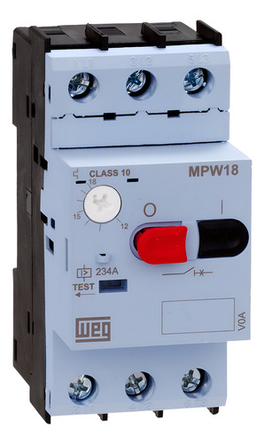 Disjuntor Motor Tripolar Weg 4 A 6,3 Amp Mpw18-3-d063