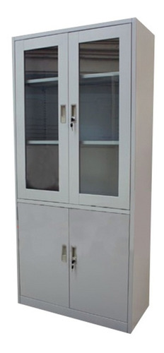 Armario Locker Metalico 4 Puertas Con Vitrina 185 Cmt