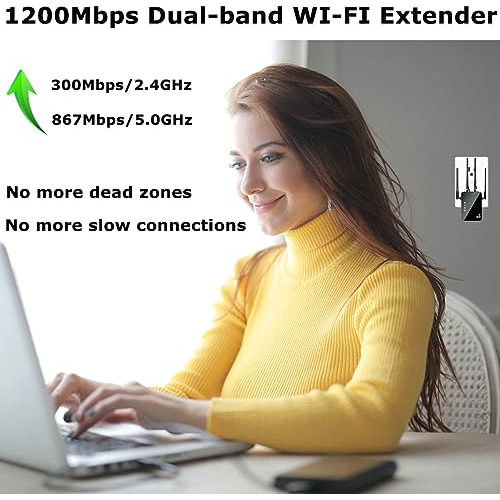 Wifi Extender Internet Extender With Ethernet Port & Ap...