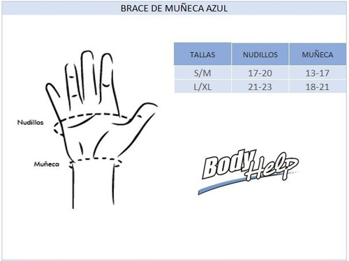 Imagen 3 de 3 de Brace De Muñeca Body Help Azul Oscuro