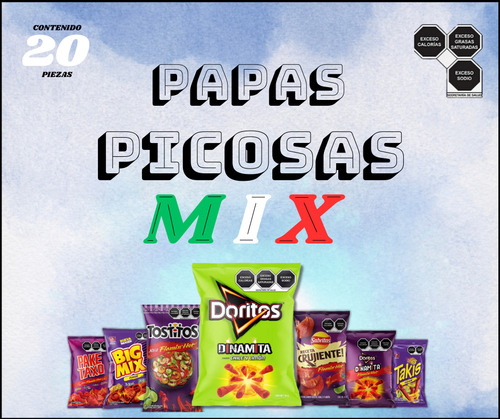 Surtido O Mix De Papas Mexicanas 20 Pzas. (picosas) (Usado)