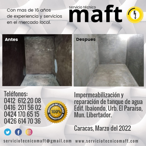 Imagen 11 de 12 de Impermeabilizacion Reparacion Mantenimiento Tanques De Agua