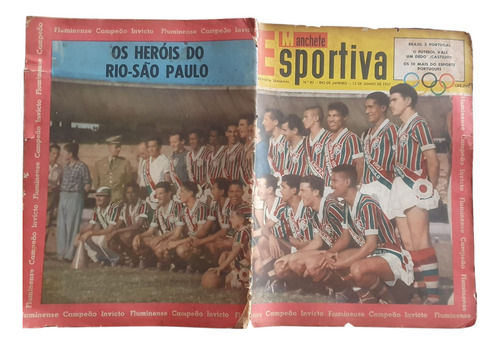 Manchete Esportiva 1957 Fluminense Campeão Rio-sp Pelé (Usado)