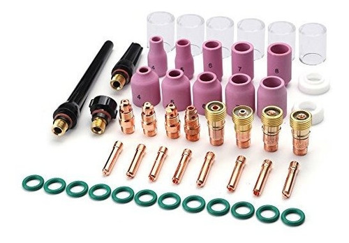 Imagen 7 de 7 de Ginode 49pcs De Soldadura Tig Antorcha Kit De Accesorios Pin