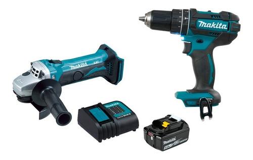 Combo Makita Rotomartillo + Esmeriladora 18 V Dlx2401st
