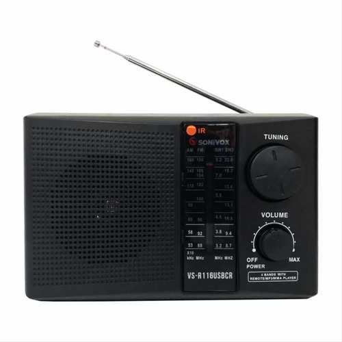 Radio Portatil Sonivox Recargable Vsr116usbcr