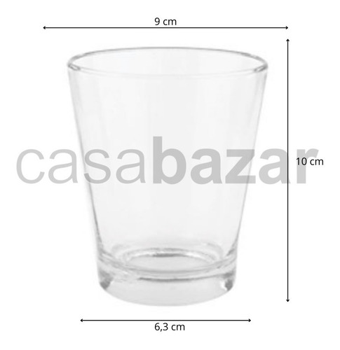 Imagen 5 de 10 de Vaso Whisky Vidrio Ilhabela Durax Coctel Trago 350 Ml X 48 U