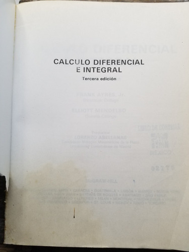 A3 Cálculo Diferencial E Integral Frank Ayres (Usado)