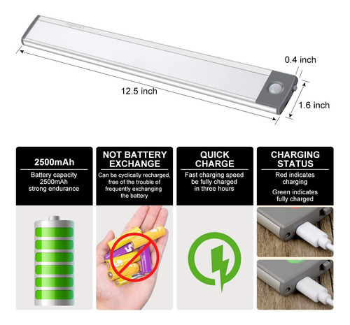 Luz Led Para Gabinete Con Sensor De Movimiento