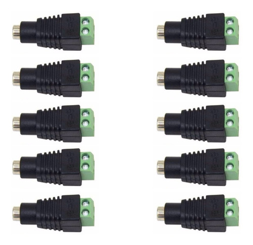Imagen 1 de 7 de Ficha Plug Hembra Utp Cctv Alimentacion Camaras 12v X10