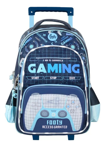 Mochila Carro 18 Level Up Gamer Luz Led Footy Jeg F3261