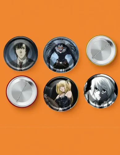 Botons Pin Anime Broche Buttons Death Note Pingente Mochila