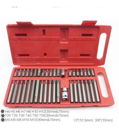 Imagen 2 de 10 de Juego De Puntas Torx Allen Multiestria 40 Piezas Con Valija