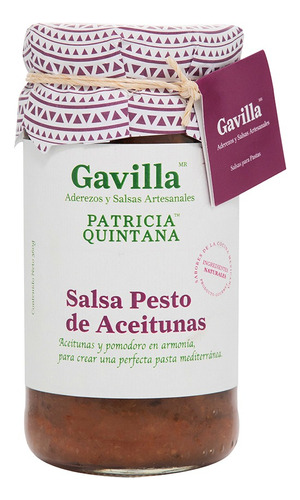 Gavilla Salsa Pesto De Aceitunas Patricia Quintana 360 Gr