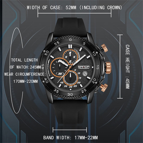 Reloj Sanda Man Luminous Chronograph Date Quartz 5314
